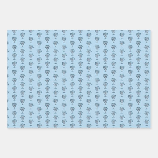 Block Print Wrapper Geschenkpapier Set (Vorderseite)