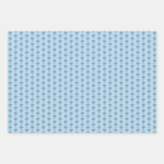 Block Print Wrapping Paper  Geschenkpapier Set (Vorderseite)