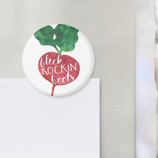 Block Rockin Beets | Veggie Pun Magnet