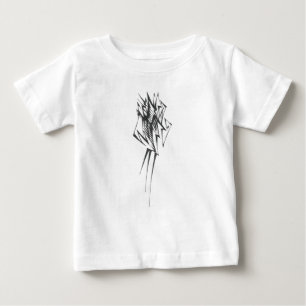 Block Schwarz Weiß Abstrakte Stammes-Tätowierungsk Baby T-shirt
