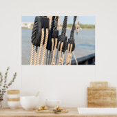 Block und Verpackung eines Schiffes Poster (Küche)