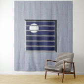 Block Wall Metal Bars Vollmond Hintergrund Hallowe Wandteppich (Beispiel)