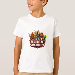 Block World Gamer Squad Design – Farbiger Cube Cha T-Shirt