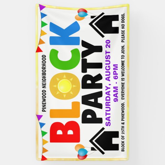 Blockbanner für Party Banner (Vertikal)