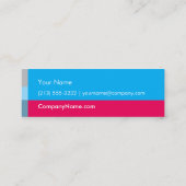 Blockbauweise Mini BC, blaues Rot Visitenkarte (Rückseite)