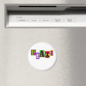 Blockbriefe Frieden Magnet (In Situ (Geschirrspüler))