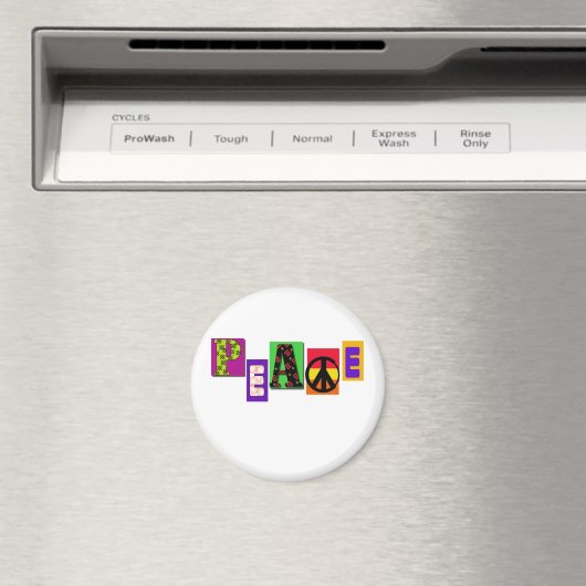 Blockbriefe Frieden Magnet (In Situ (Geschirrspüler))