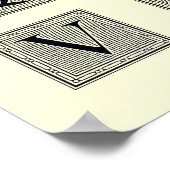 Blockbuchstabe "A" Holzschnitt Holzblock Poster (Ecke)
