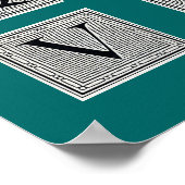 Blockbuchstabe "A" Holzschnitt Holzblock Poster (Ecke)
