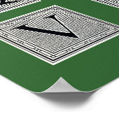 Blockbuchstabe "A" Holzschnitt Holzblock Poster (Ecke)