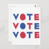 Blockbuchstabe ABSTIMMUNG Abstimmung Vertikale Pos Postkarte (Vorne/Hinten)