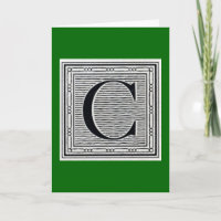 Blockbuchstabe "C" Holzschnitt Holzblock-Urschrift