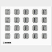 Blockbuchstabe "F" Holzschnitt Holzblock-Urschrift Runder Aufkleber (Blatt)