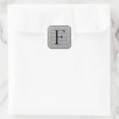 Blockbuchstabe "F" Holzschnitt Holzblock-Urschrift Runder Aufkleber (Tasche)