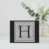 Blockbuchstabe "H" Holzschnitt Initiale Postkarte (Stehend Vorderseite)