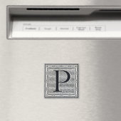 Blockbuchstabe "P" Holzschnitt Initiale Magnet (In Situ (Geschirrspüler))