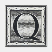 Blockbuchstabe "Q" Holzschnitt Holzblock-Urschrift