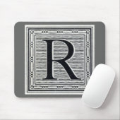 Blockbuchstabe "R" Holzschnitt Holzblock-Urschrift Mousepad (Mit Mouse)