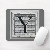Blockbuchstabe "Y" Holzschnitt Holzblock-Urschrift Mousepad (Mit Mouse)