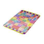 Blockbuchstaben Bath Mat Badematte (Schrägansicht)