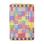 Blockbuchstaben Bath Mat Badematte (Vorderseite Vertikal)
