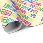 Blockbuchstaben Geschenkpapier (Rolleneckpunkt)