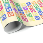 Blockbuchstaben Geschenkpapier (Rolleneckpunkt)