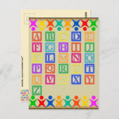 Blockbuchstaben Postkarte (Vorne/Hinten)