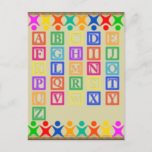 Blockbuchstaben Postkarte (Vorderseite)