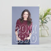 Blockbuchstaben Weiß - Ankündigung von Abschlüssen (Stehend Vorderseite)