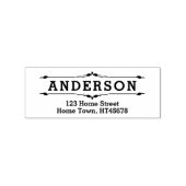 Blockbuchstaben Zierende Rücksendeadresse Gummistempel (Prägung)