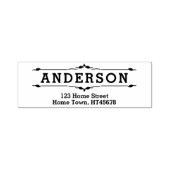 Blockbuchstaben Zierende Rücksendeadresse Permastempel (Design)