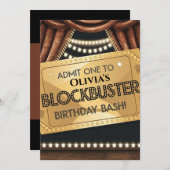 Blockbuster Movie-Themed Geburtstagsdesign Einladung (Vorne/Hinten)