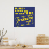 Blockbuster-Video-Werbeartikel Poster (Küche)