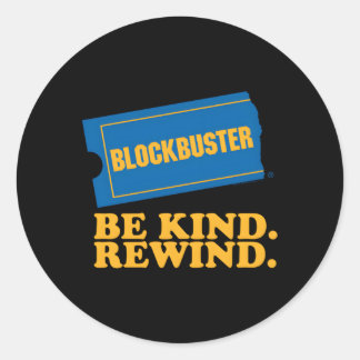 Blockbuster werden rückwind runder aufkleber