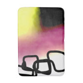 Blockchain: Abstrakt rosa, gelb, schwarz und weiß Badematte (Vorderseite Vertikal)