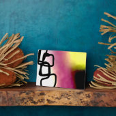 Blockchain: Abstrakt rosa, gelb, schwarz und weiß Fotoplatte (Seite)