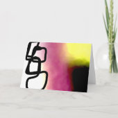 Blockchain: Abstrakt rosa, gelb, schwarz und weiß Karte (Vorderseite)