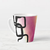 Blockchain: Abstrakt rosa, gelb, schwarz und weiß Milchtasse (Linke Ecke)