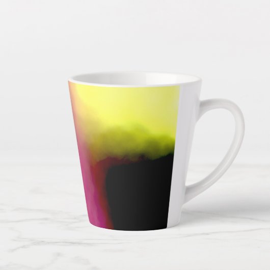 Blockchain: Abstrakt rosa, gelb, schwarz und weiß Milchtasse (Rechts)