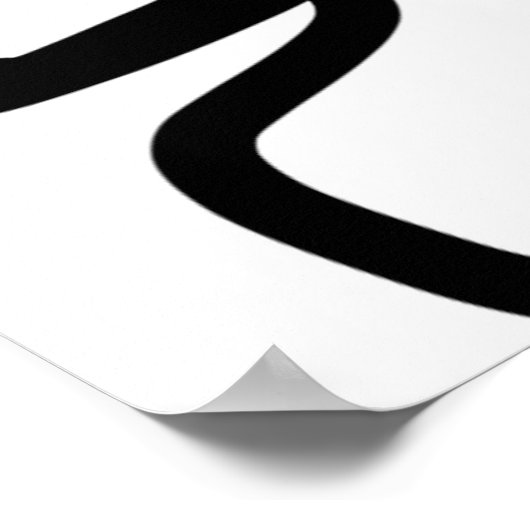 Blockchain: Abstrakt rosa, gelb, schwarz und weiß Poster (Ecke)