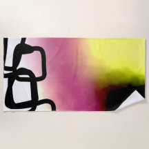 Blockchain: Abstrakt rosa, gelb, schwarz und weiß