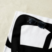 Blockchain: Abstrakt rosa, gelb, schwarz und weiß Strandtuch (Beispiel)