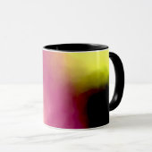 Blockchain: Abstrakt rosa, gelb, schwarz und weiß Tasse (VorderseiteRechts)