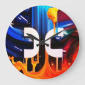 Blockchain Bitcott Wallet Trading Wall Clock Große Wanduhr (Vorderseite)