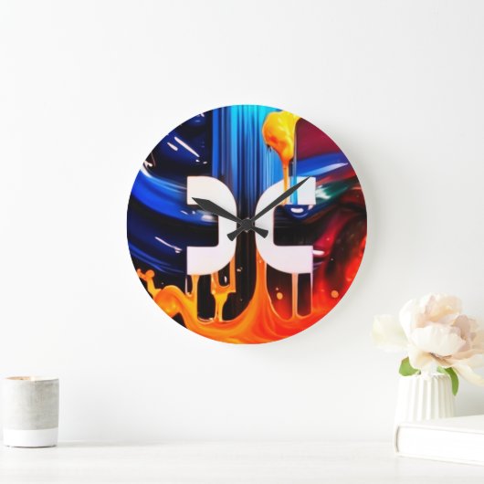 Blockchain Bitcott Wallet Trading Wall Clock Große Wanduhr (Zuhause)