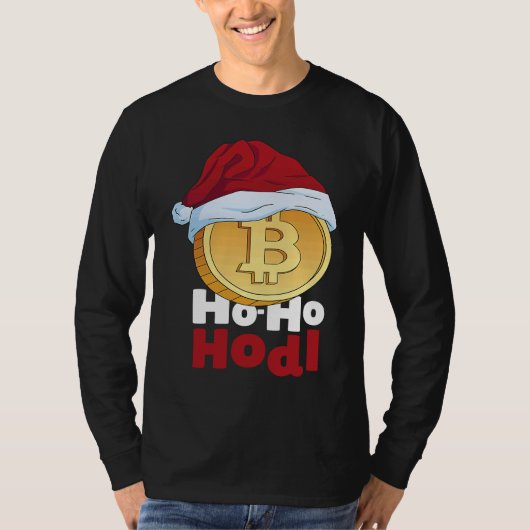 Blockchain Ho HoHodl Xmas Bitcoin Cryptocurrency B T-Shirt (Vorderseite)