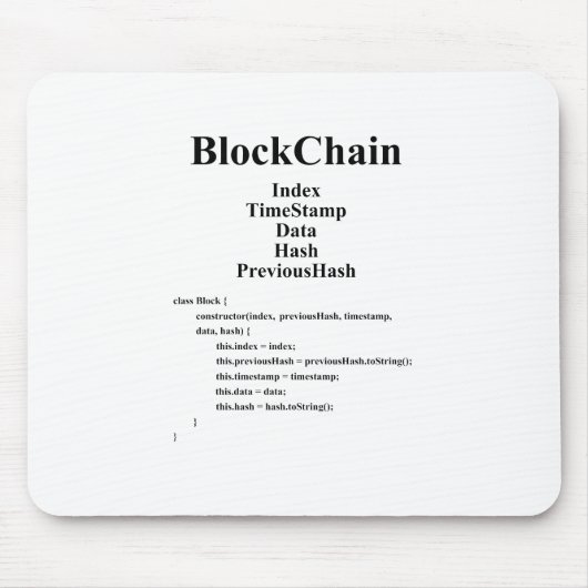 BlockChain Mousepad (Vorne)