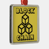 Blockchain Silbernes Ornament (Rechts)