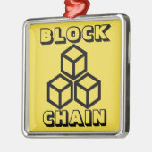 Blockchain Silbernes Ornament (Links)